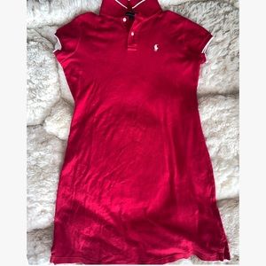 Red Polo T-shirt Dress
